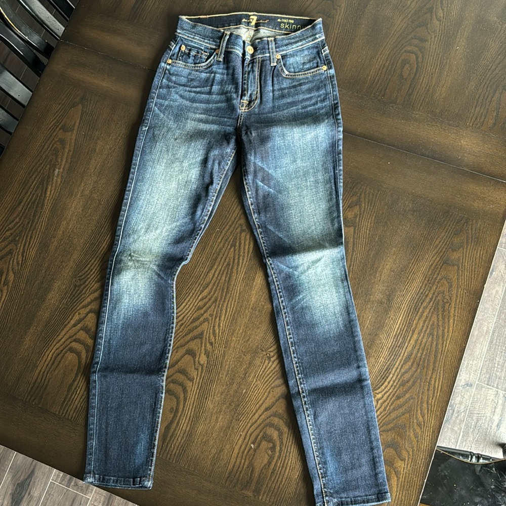7 for all mankind jeans -the mid rise skinny size 24